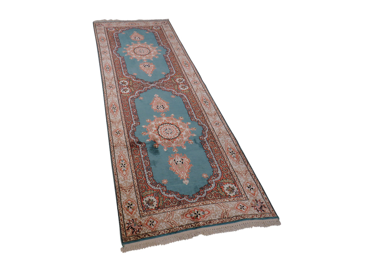 Kashmir mit Seide Vintage 273 x 98 cm