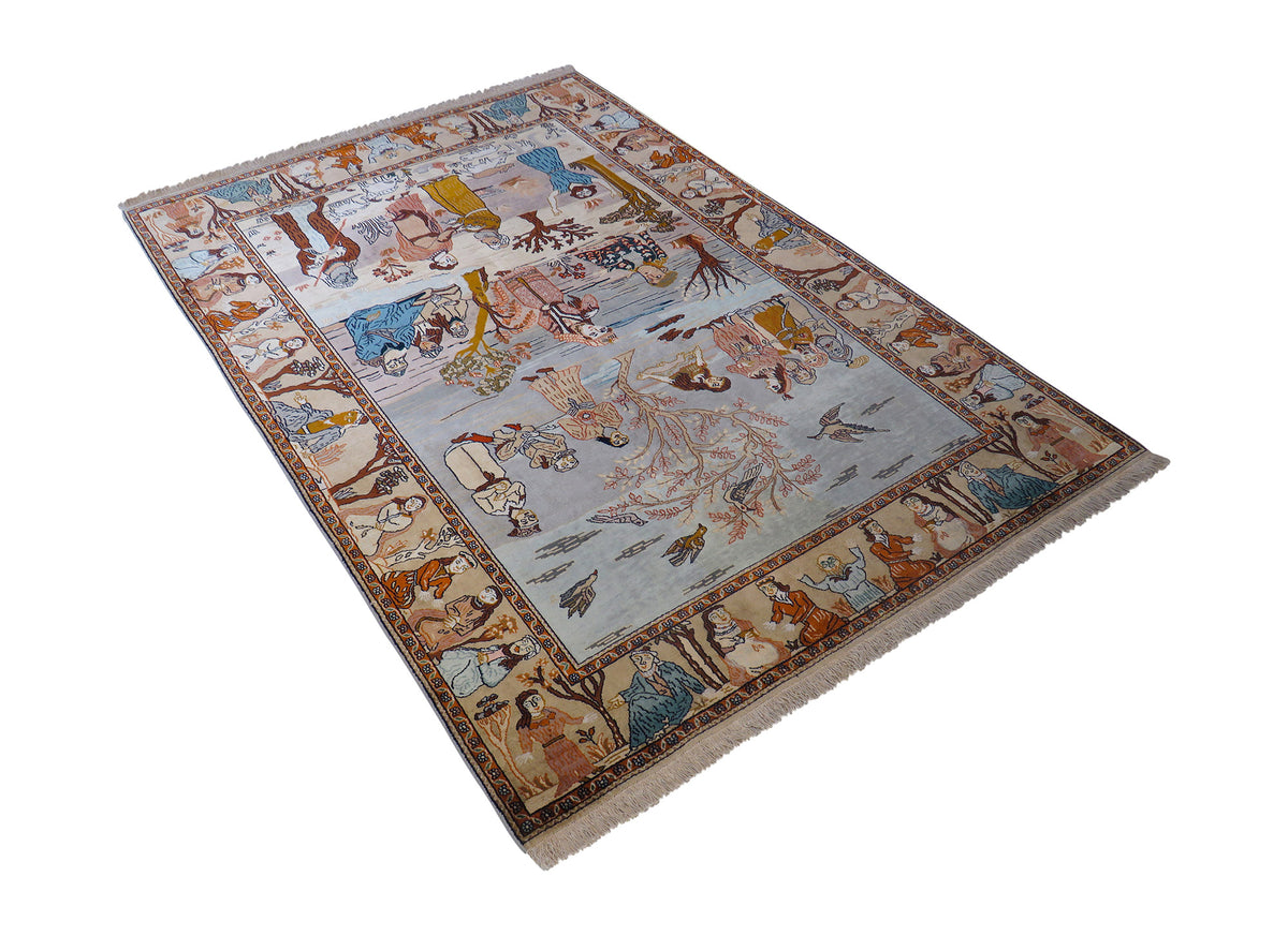 Kashmir Seide 205 x 140 cm