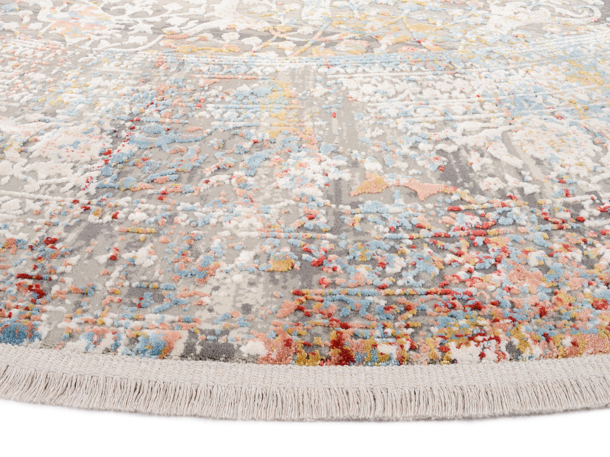 .OCI Teppich BESTSELLER CAVA multicolor Rund Vintage Designer Teppich