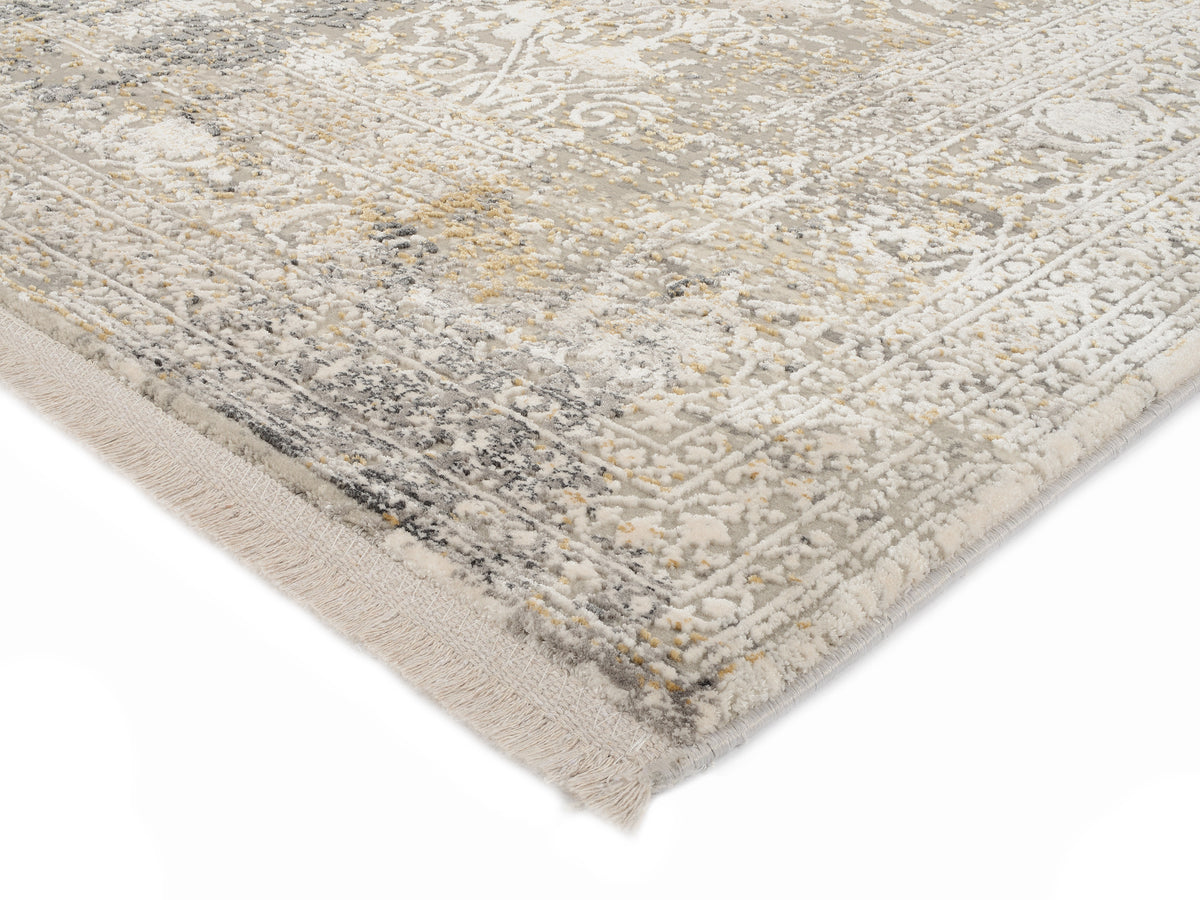 OCI Teppich BESTSELLER CAVA grau-mix Quadratisch Vintage Designer Teppich