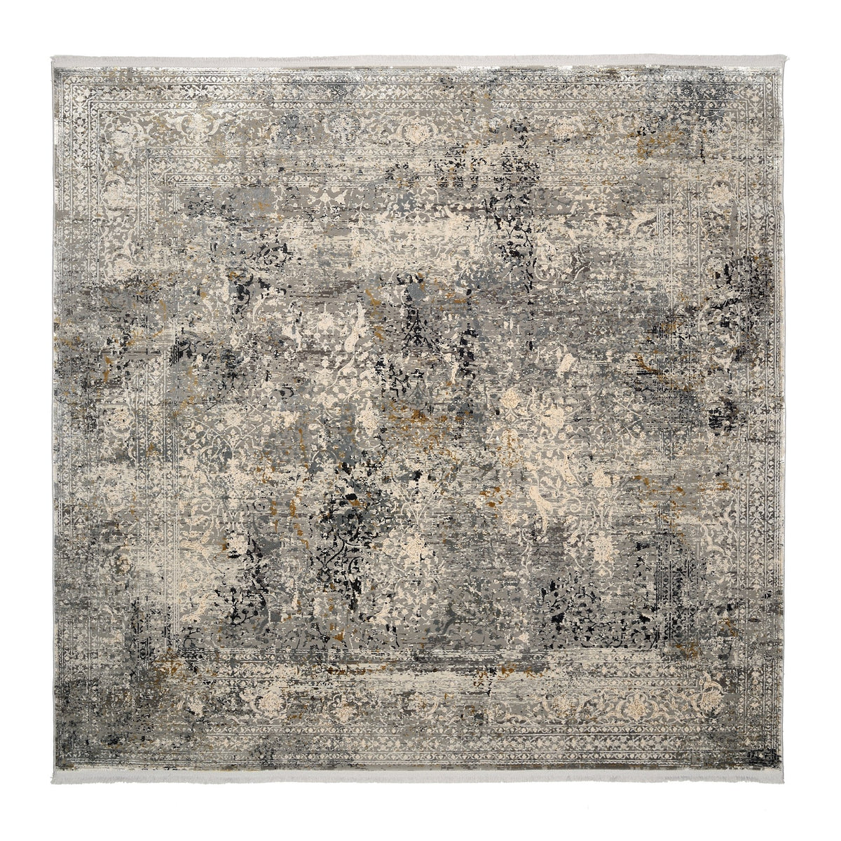 OCI Teppich BESTSELLER CAVA grau-mix Quadratisch Vintage Designer Teppich