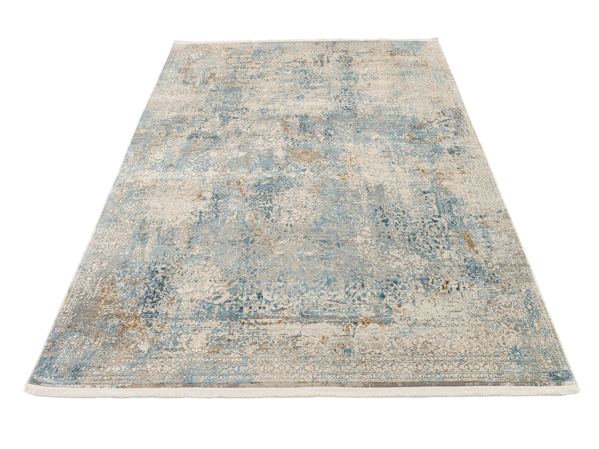 OCI Teppich BESTSELLER CAVA grau-blau Vintage Designer Teppich