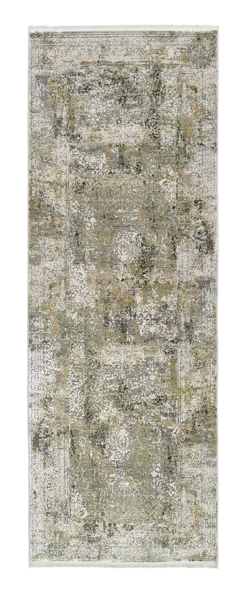 OCI Teppich BESTSELLER CAVA grau-grün Läufer Vintage Designer Teppich