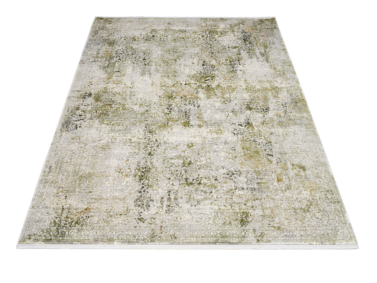 OCI Teppich BESTSELLER CAVA grau-grün Quadratisch Vintage Designer Teppich