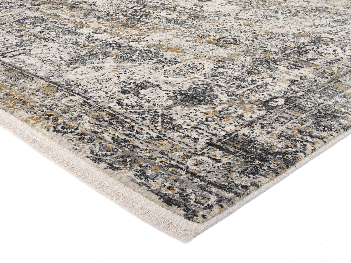 OCI Teppich BESTSELLER TADI grau-gold Vintage Designer Teppich