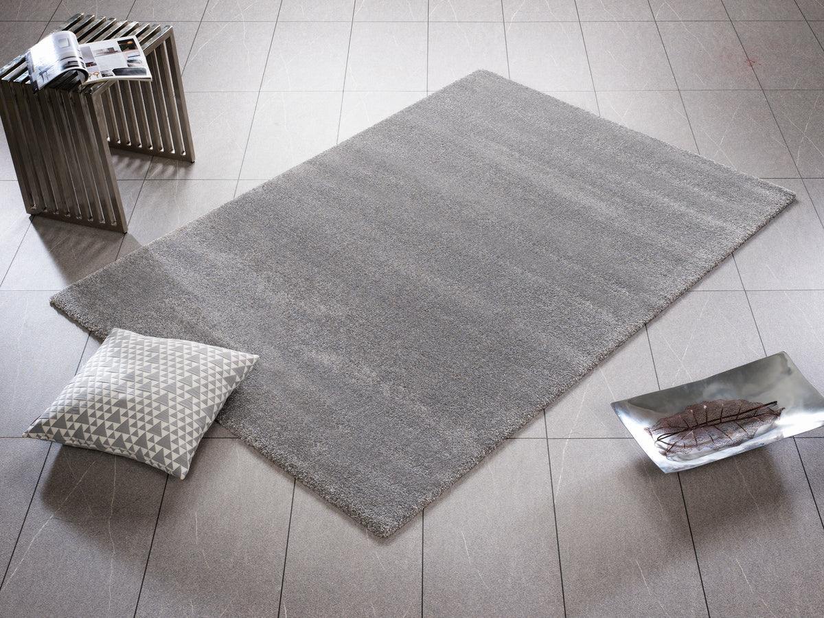 OCI Teppich BELLEVUE grau moderner Uni-Teppich