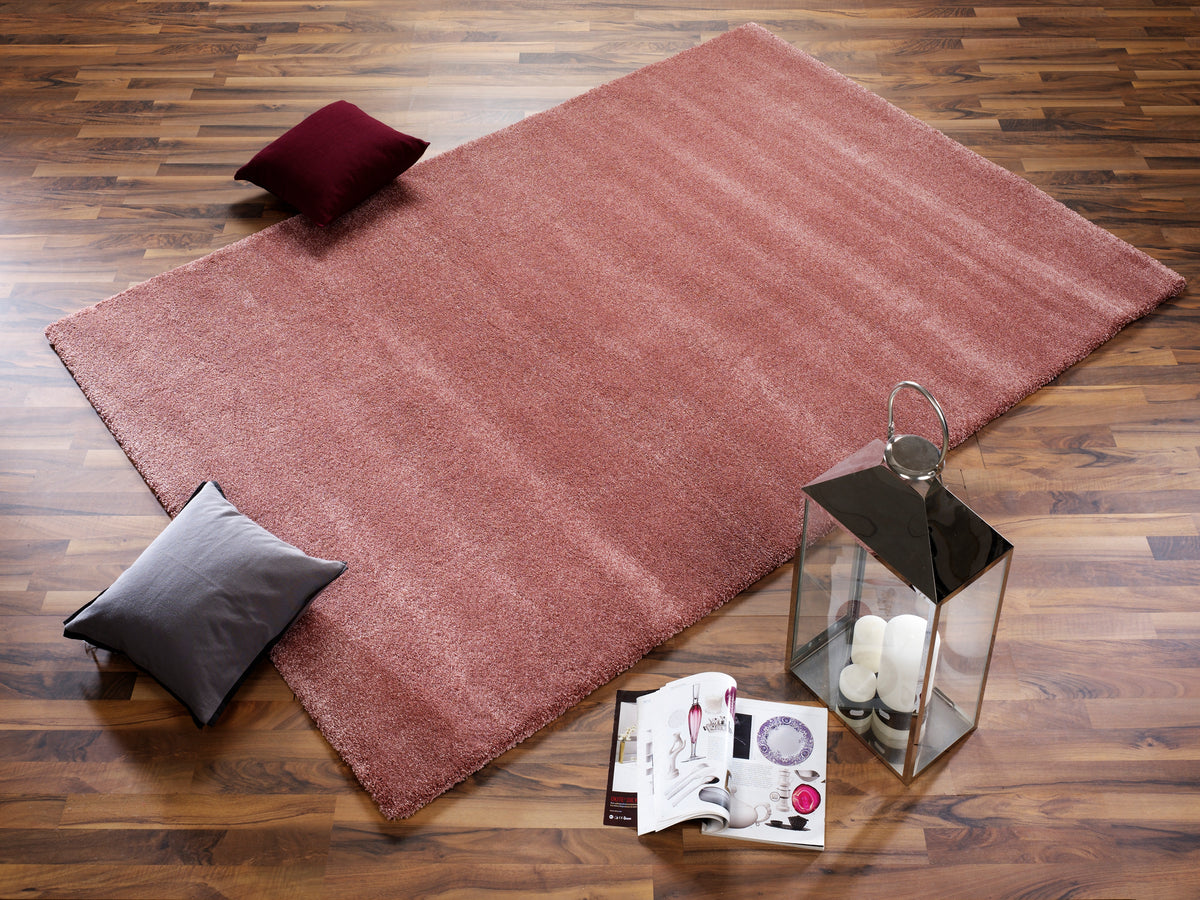 OCI Teppich BELLEVUE rosenholz moderner Uni-Teppich