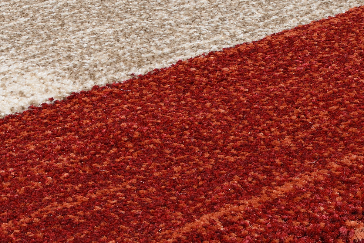 OCI Teppich CASTLE BEPPO beige-braun-rot Läufer moderner Designer Teppich Öko-Tex