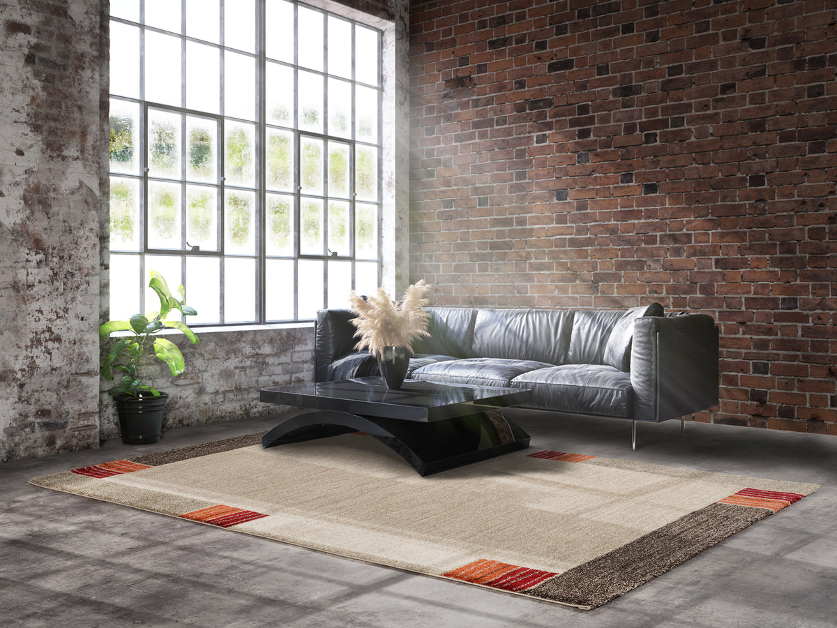 OCI Teppich CASTLE FLORA beige-dk.braun moderner Designer Teppich Öko-Tex