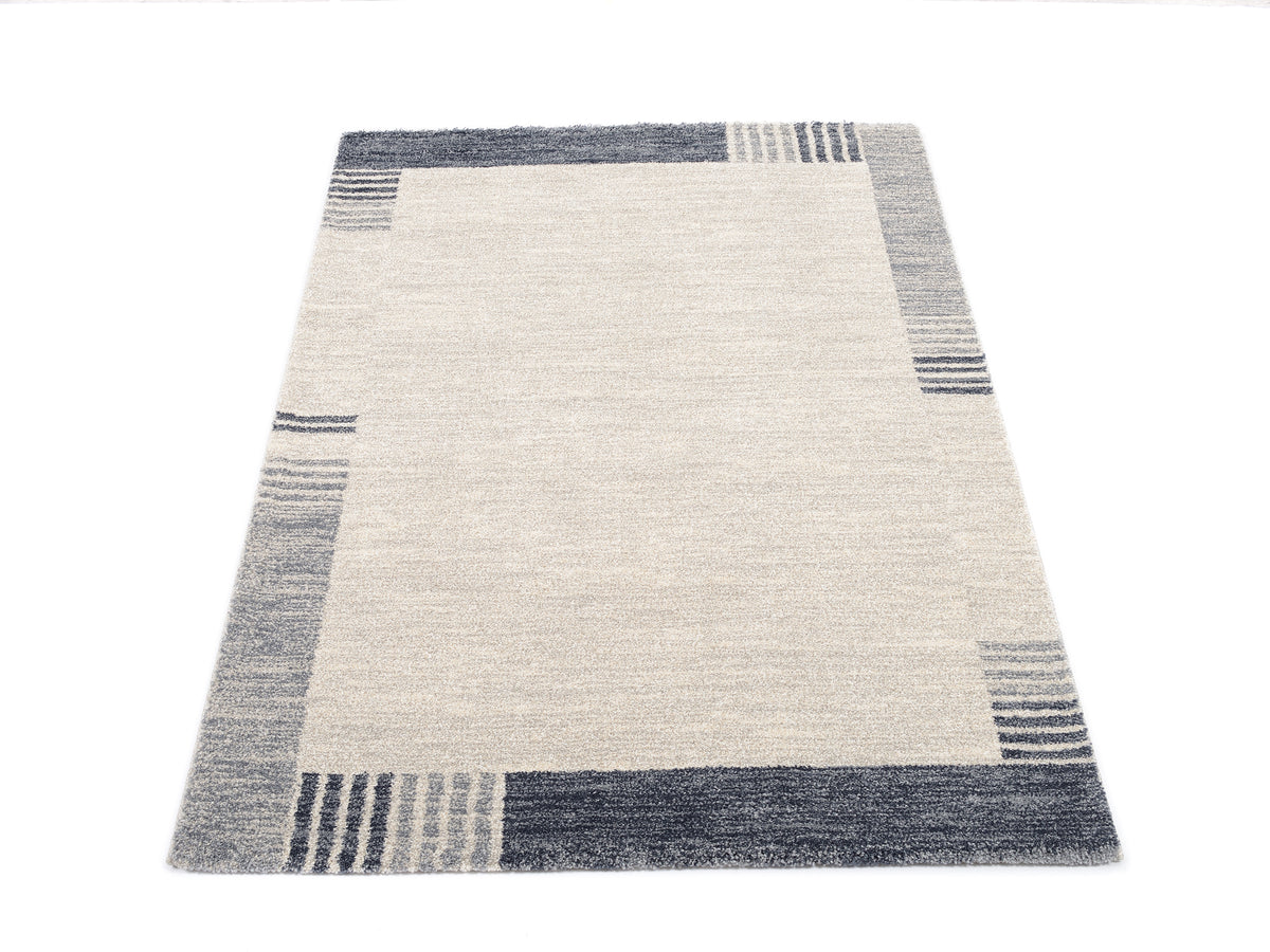 OCI Teppich CASTLE FLORA grau-blau moderner Designer Teppich Öko-Tex
