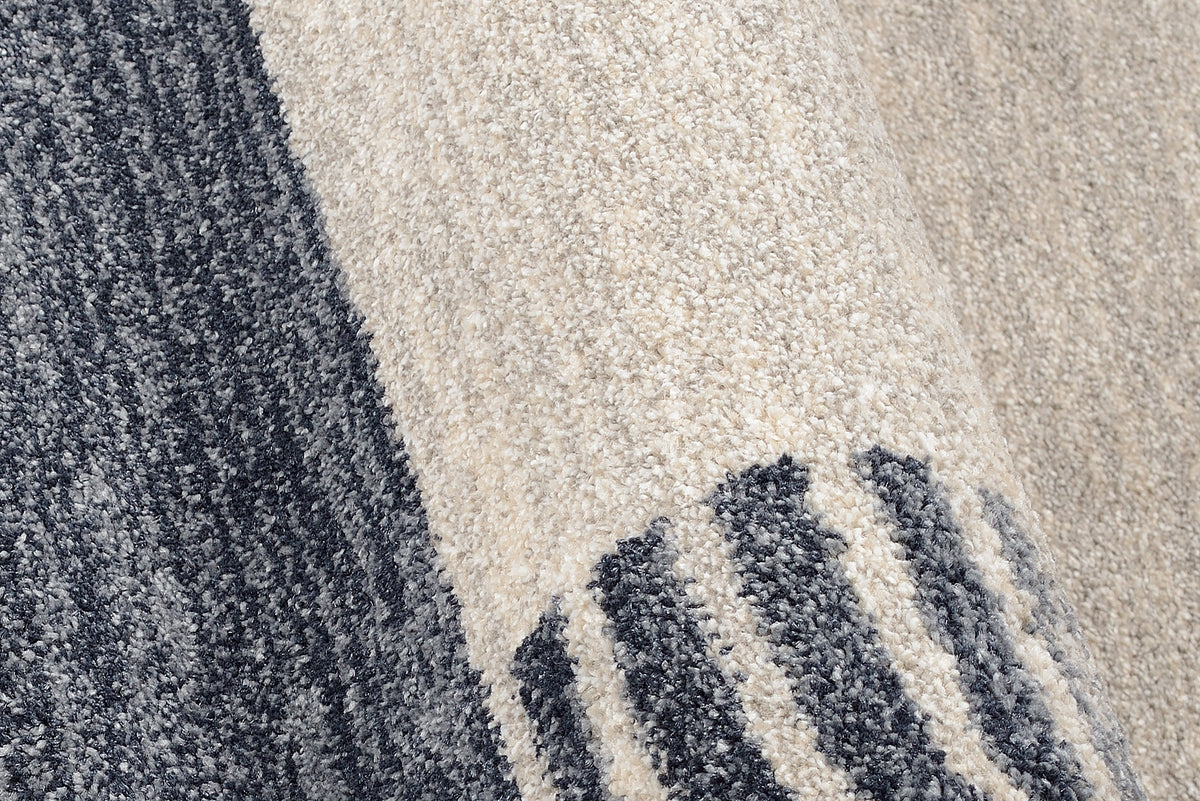 OCI Teppich CASTLE FLORA grau-blau moderner Designer Teppich Öko-Tex