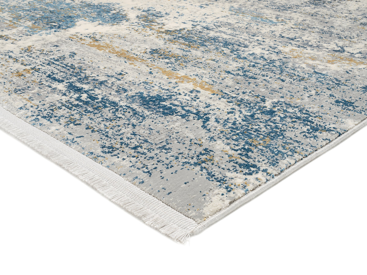 OCI Teppich ELEMENTS VITA grau-blau Vintage Designer Teppich
