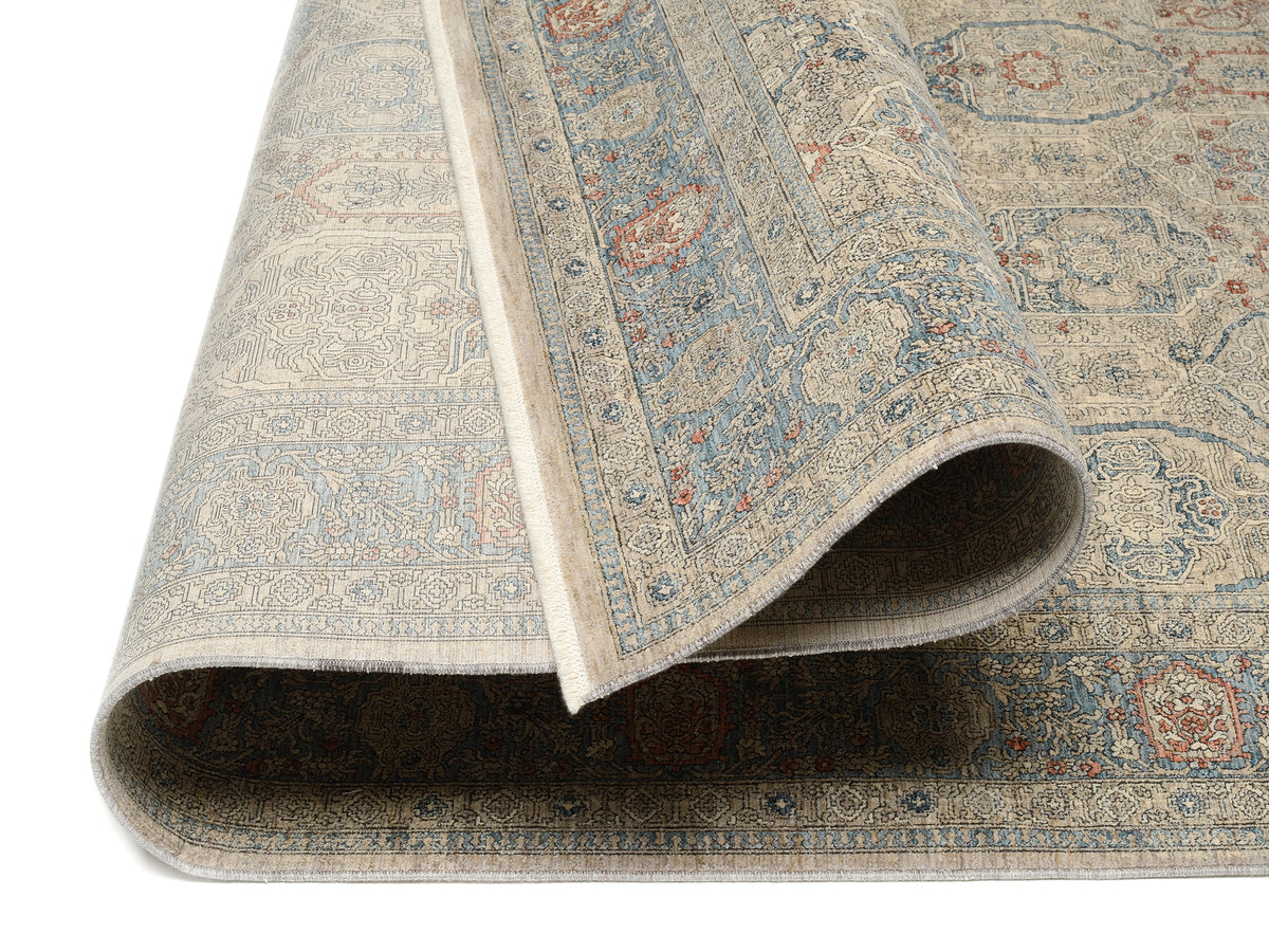 OCI Teppich GRAND FASHION 02 grau-blau Vintage Designer Teppich