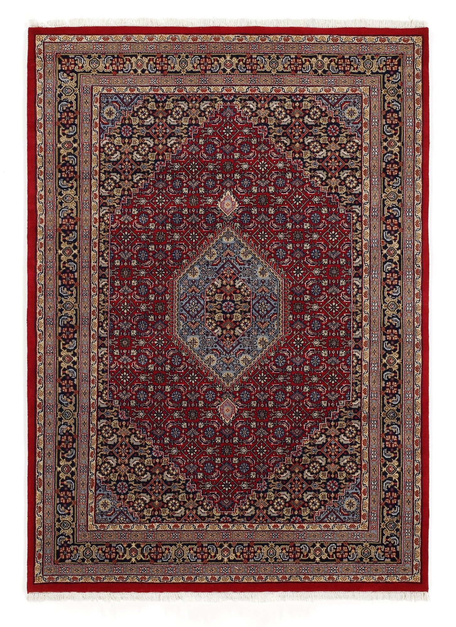 OCI Teppich HIMLA BIDJAR rot-blau echter klassischer Orient-Teppich handgeknüpft