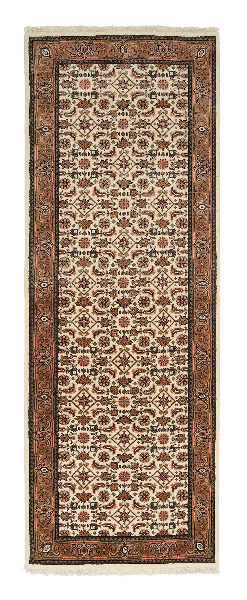OCI Teppich HIMLA HERATI creme-beige Läufer echter klassischer Orient-Teppich handgeknüpft