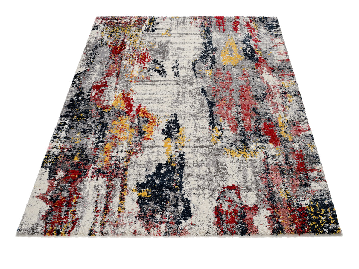 OCI Teppich HIGH AND LOW FIVE multicolor weicher Shaggy Hochlor Langflor Teppich