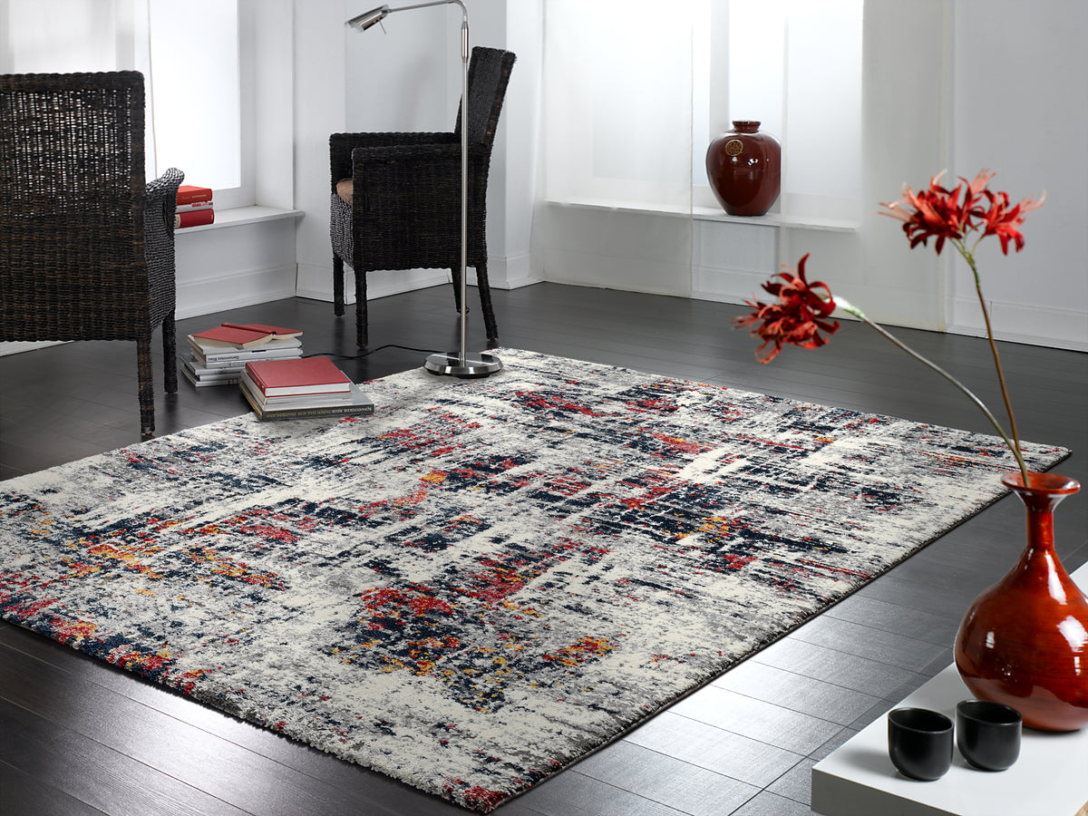 OCI Teppich HIGH AND LOW SIX multicolor Quadratisch weicher Shaggy Hochlor Langflor Teppich