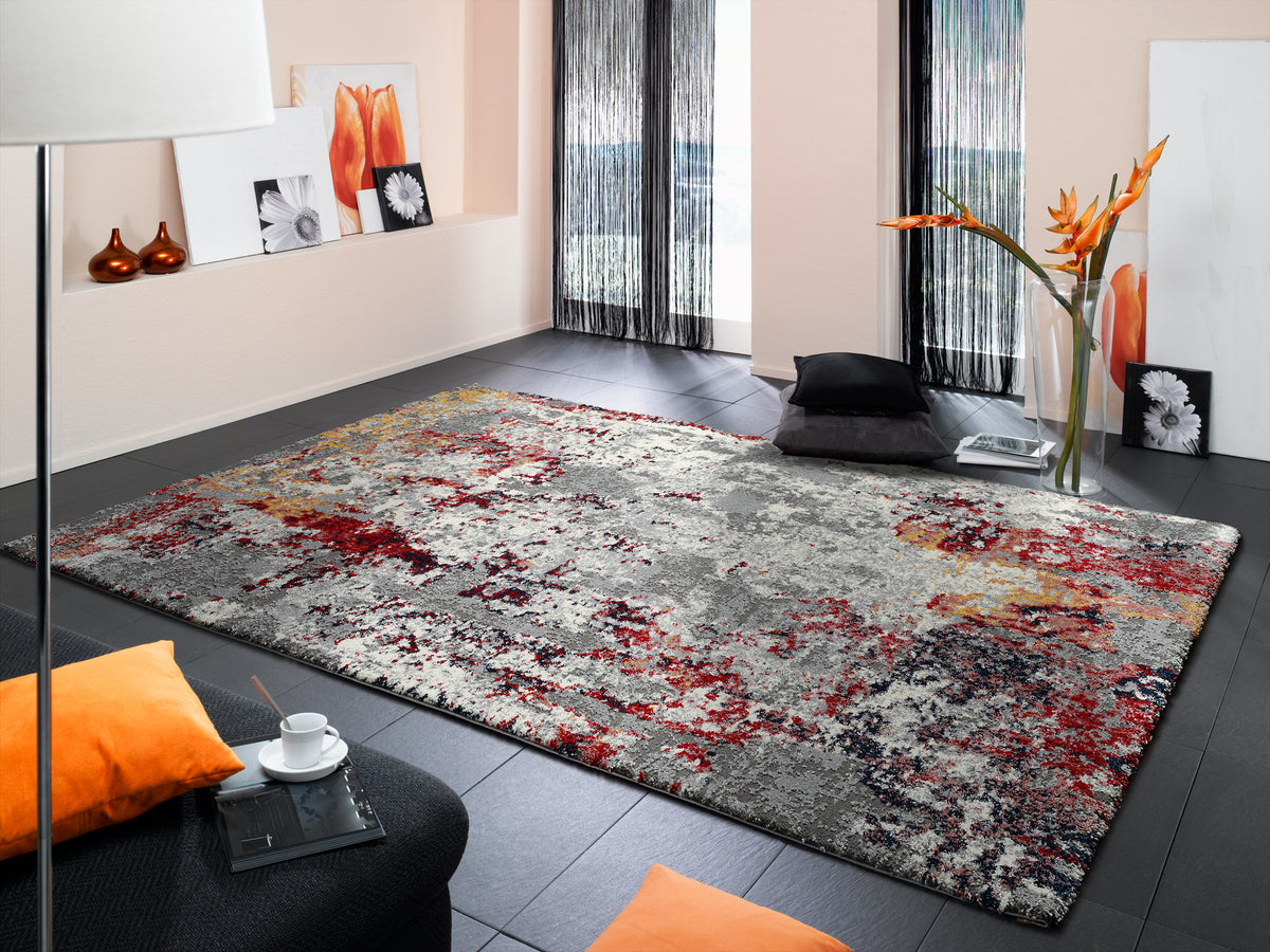 OCI Teppich HIGH AND LOW EIGHT multicolor weicher Shaggy Hochlor Langflor Teppich
