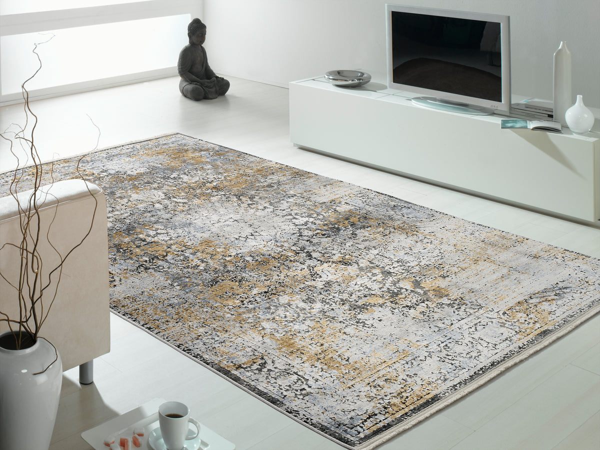 OCI Teppich IMPRESSION VERA grau-multicolor Vintage Designer Teppich