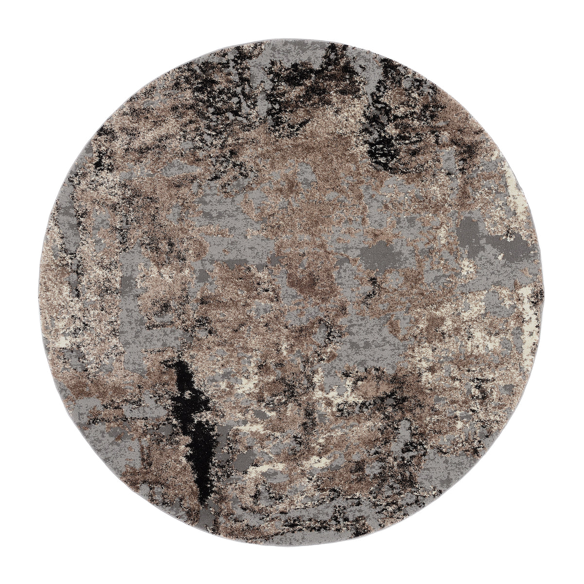 OCI Teppich JUWEL LIRAY aubergine-beige Rund weicher Shaggy Hochlor Langflor Teppich