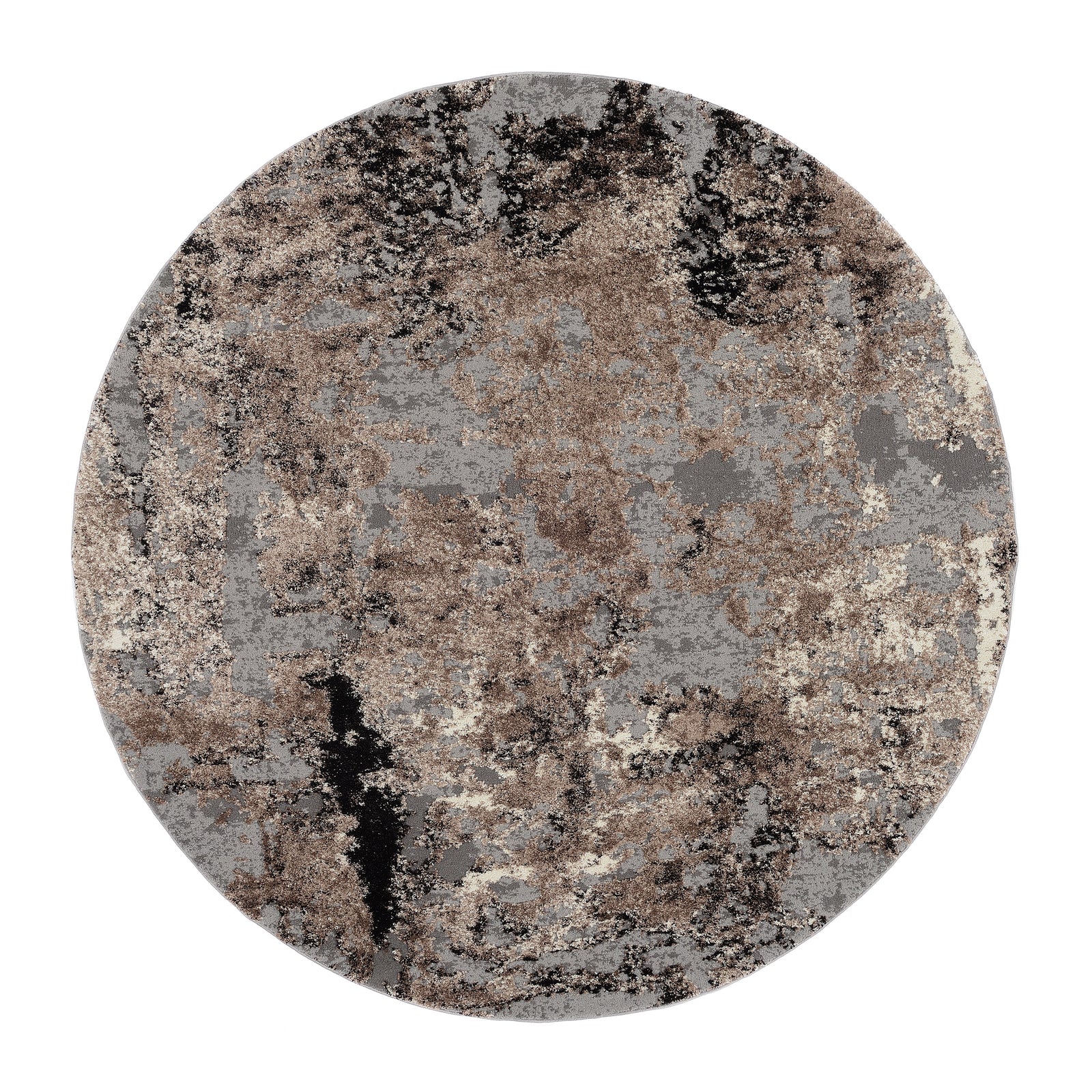 OCI Teppich JUWEL LIRAY aubergine-beige Rund weicher Shaggy Hochlor Langflor Teppich
