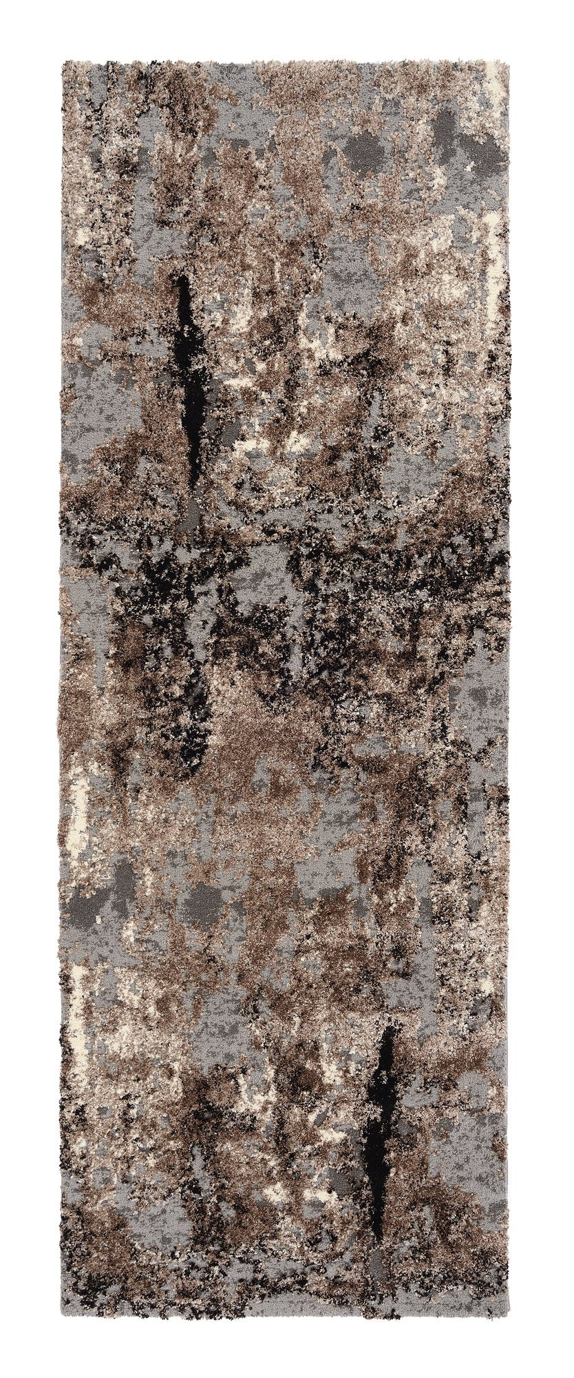 OCI Teppich JUWEL LIRAY braun-beige Läufer weicher Shaggy Hochlor Langflor Teppich