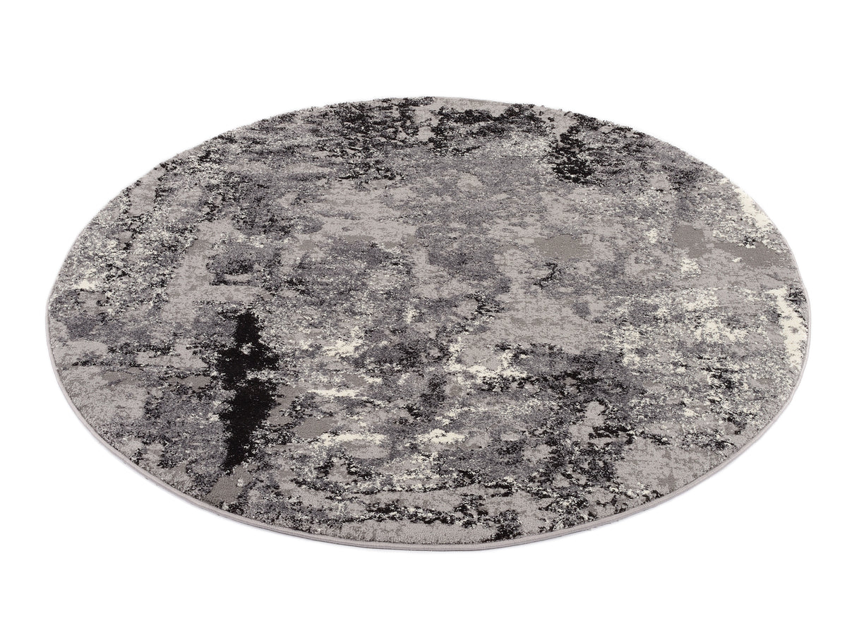 OCI Teppich JUWEL LIRAY grau-mix Rund weicher Shaggy Hochlor Langflor Teppich