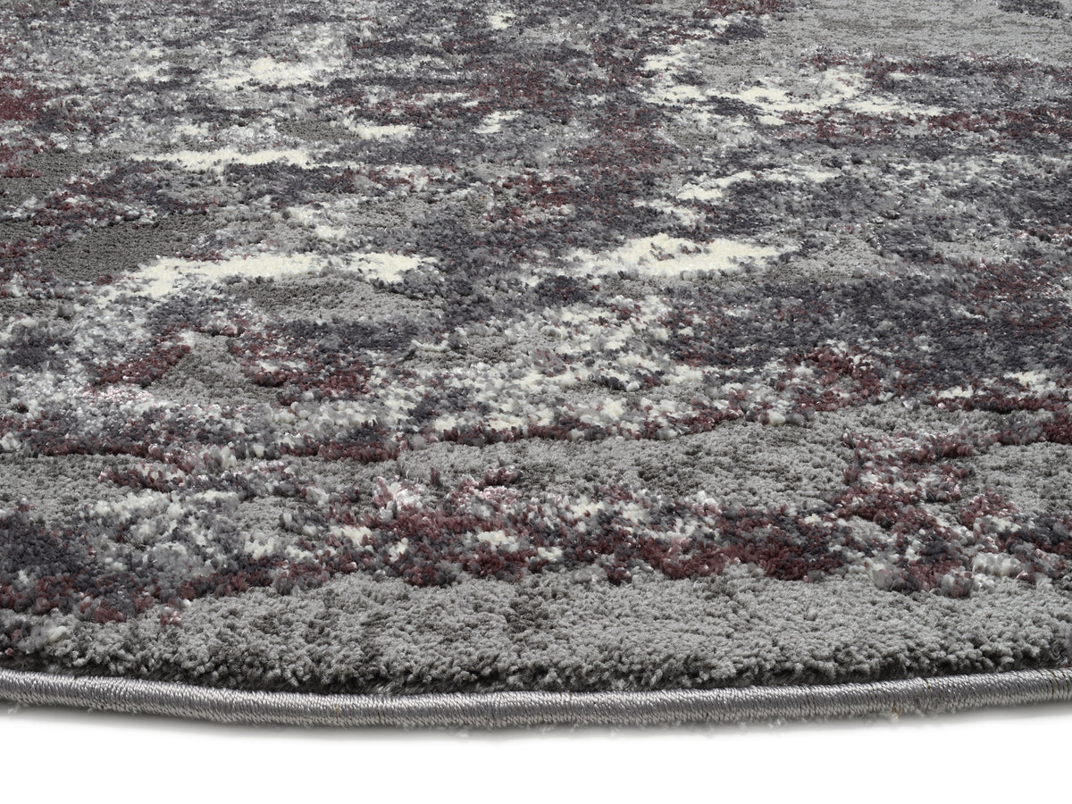 OCI Teppich JUWEL LIRAY aubergine-beige weicher Shaggy Hochlor Langflor Teppich