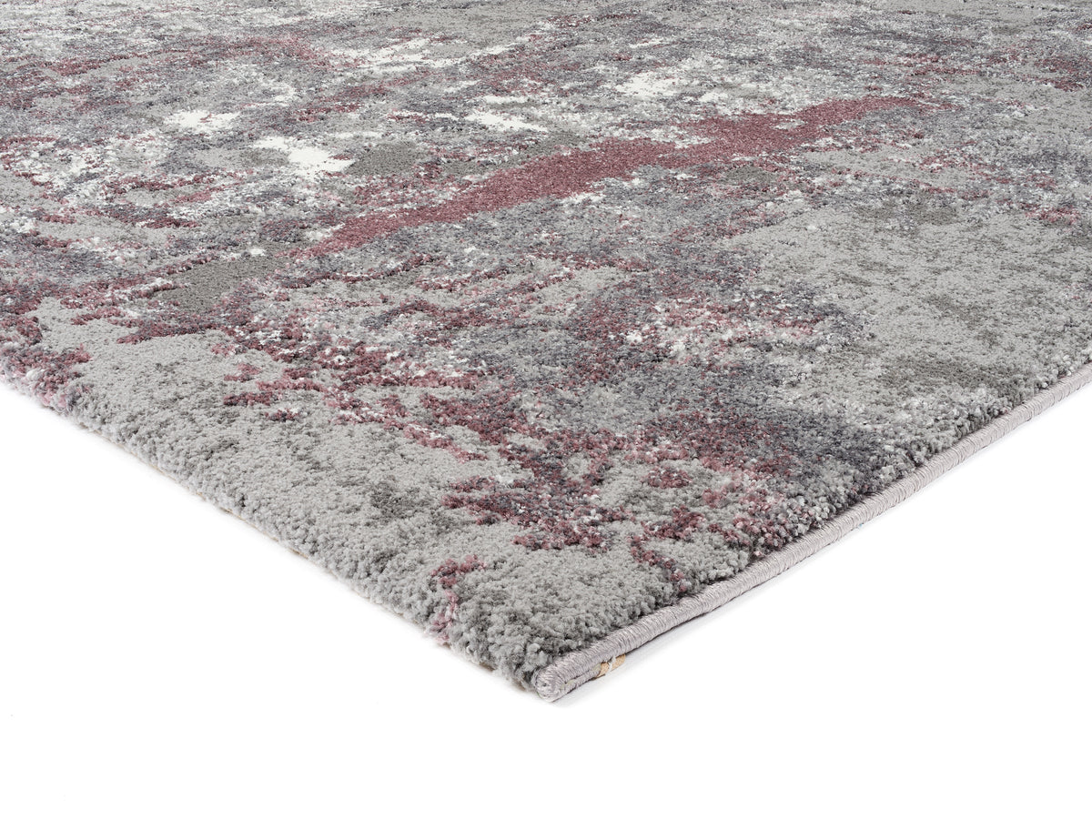 OCI Teppich JUWEL LIRAY aubergine-beige Quadratisch weicher Shaggy Hochlor Langflor Teppich