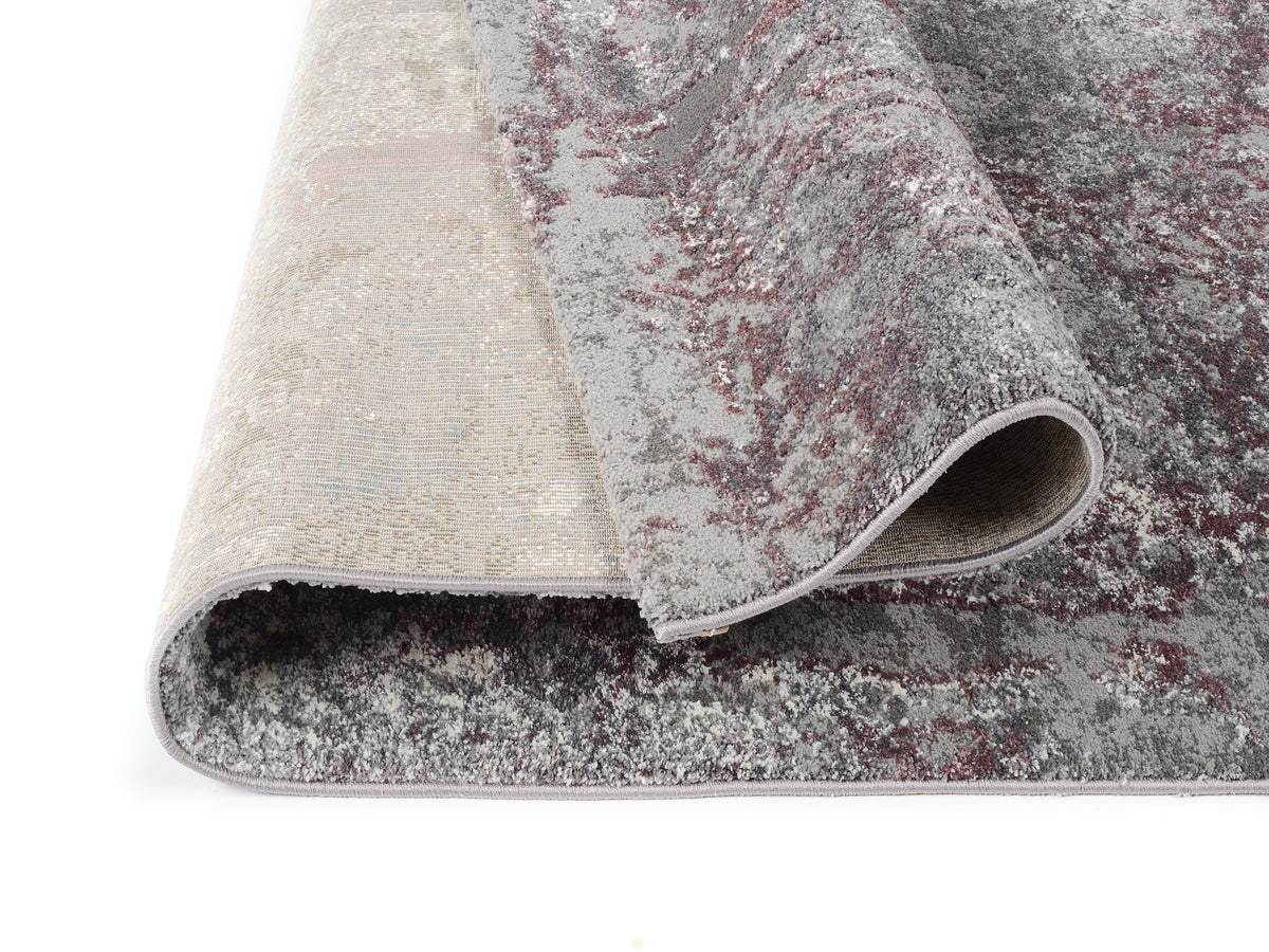 OCI Teppich JUWEL LIRAY aubergine-beige weicher Shaggy Hochlor Langflor Teppich