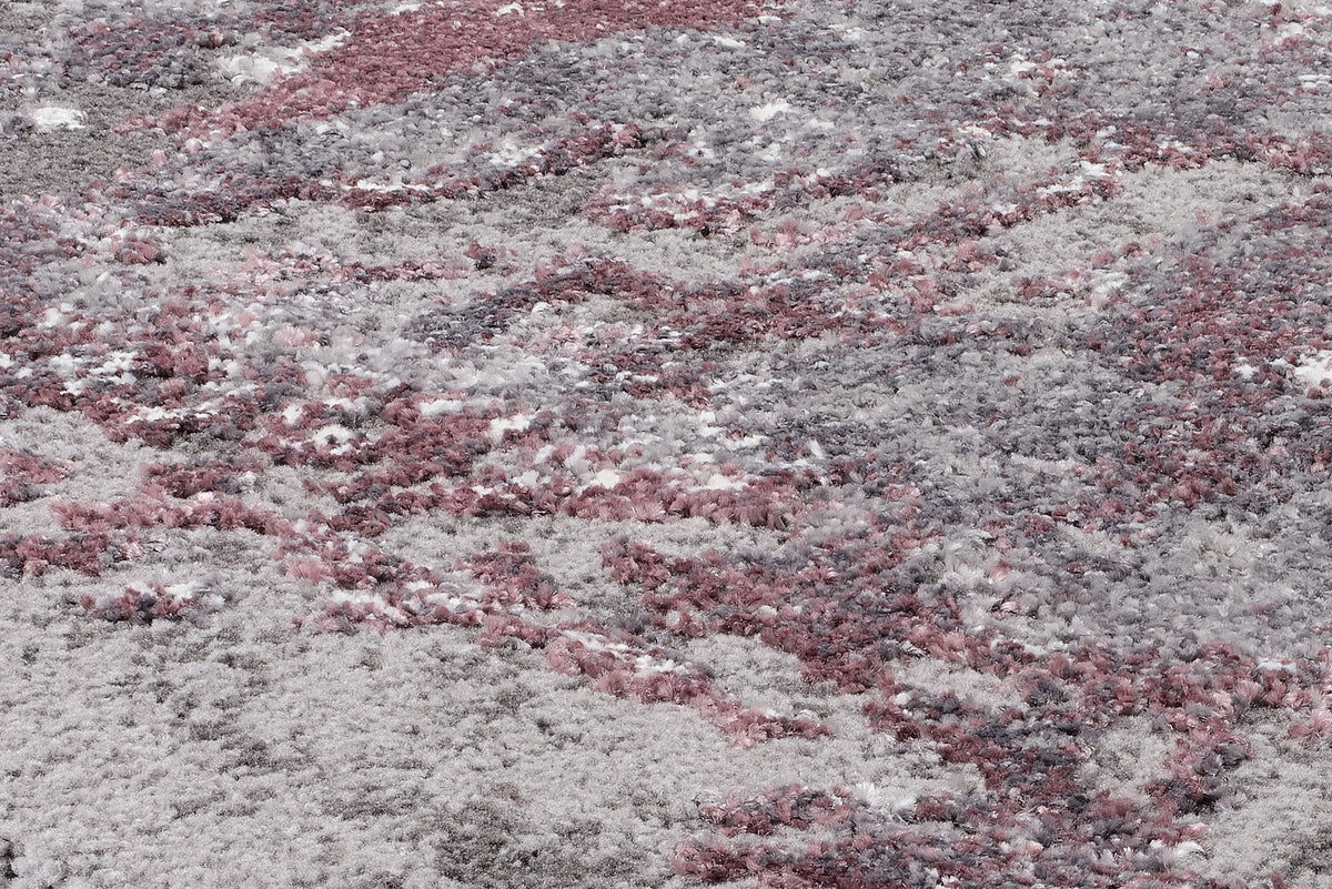 OCI Teppich JUWEL LIRAY aubergine-beige Quadratisch weicher Shaggy Hochlor Langflor Teppich