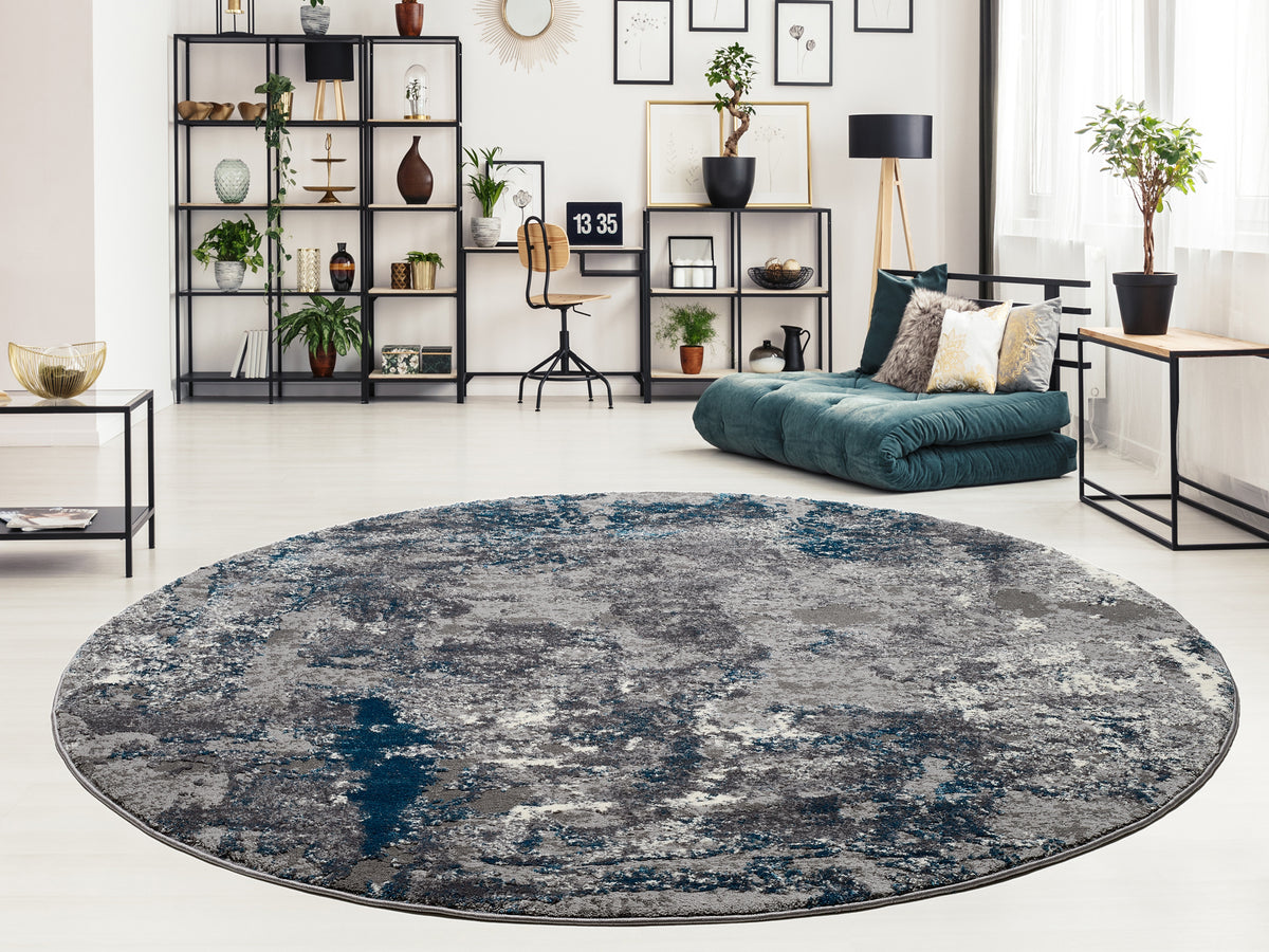 OCI Teppich JUWEL LIRAY grau-petrol weicher Shaggy Hochlor Langflor Teppich