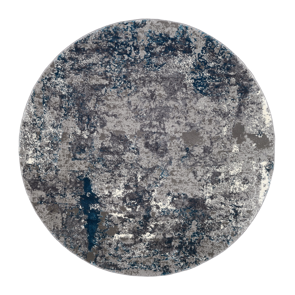 OCI Teppich JUWEL LIRAY grau-petrol Rund weicher Shaggy Hochlor Langflor Teppich