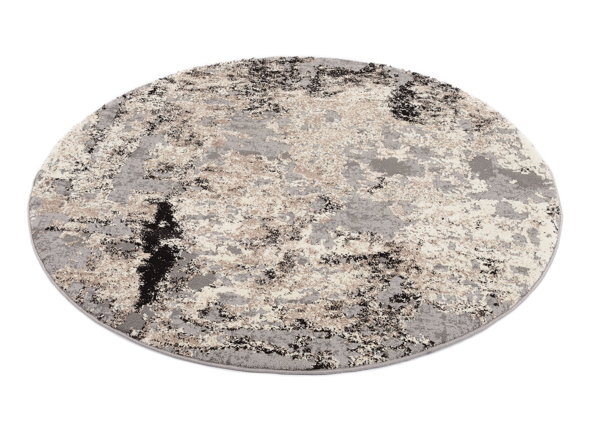 OCI Teppich JUWEL LIRAY h.grau Rund weicher Shaggy Hochlor Langflor Teppich