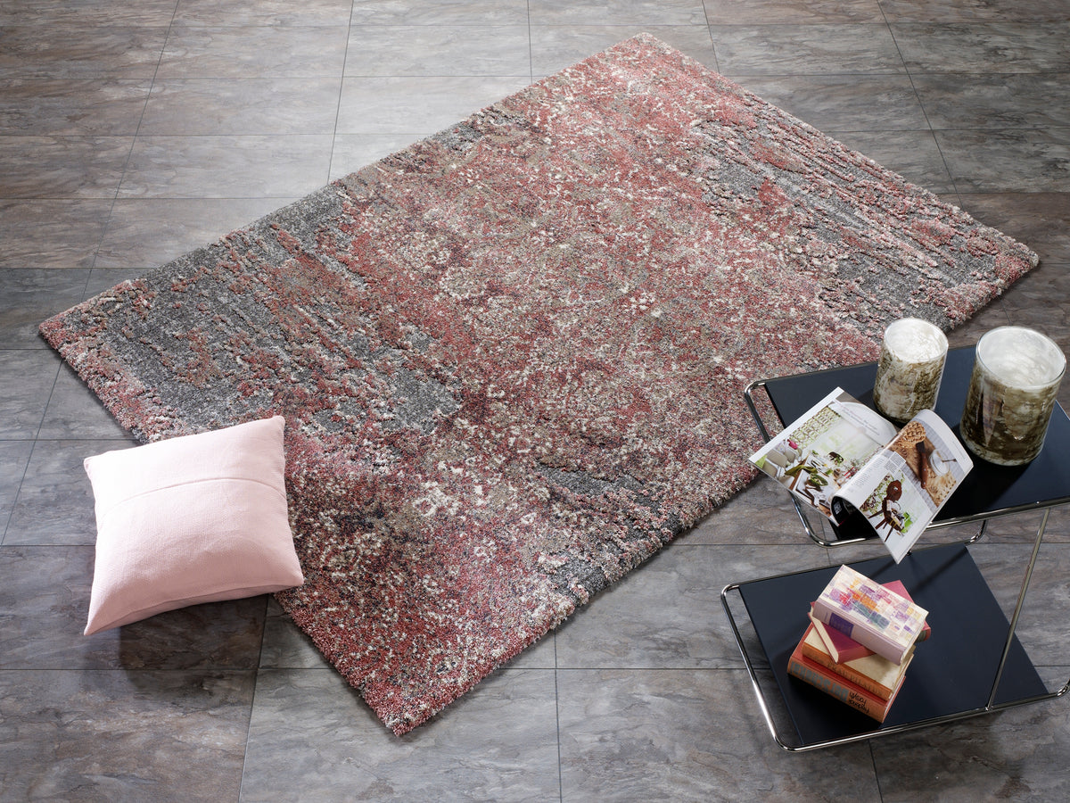 OCI Teppich JUWEL SILENTA rosenholz weicher Shaggy Hochlor Langflor Teppich