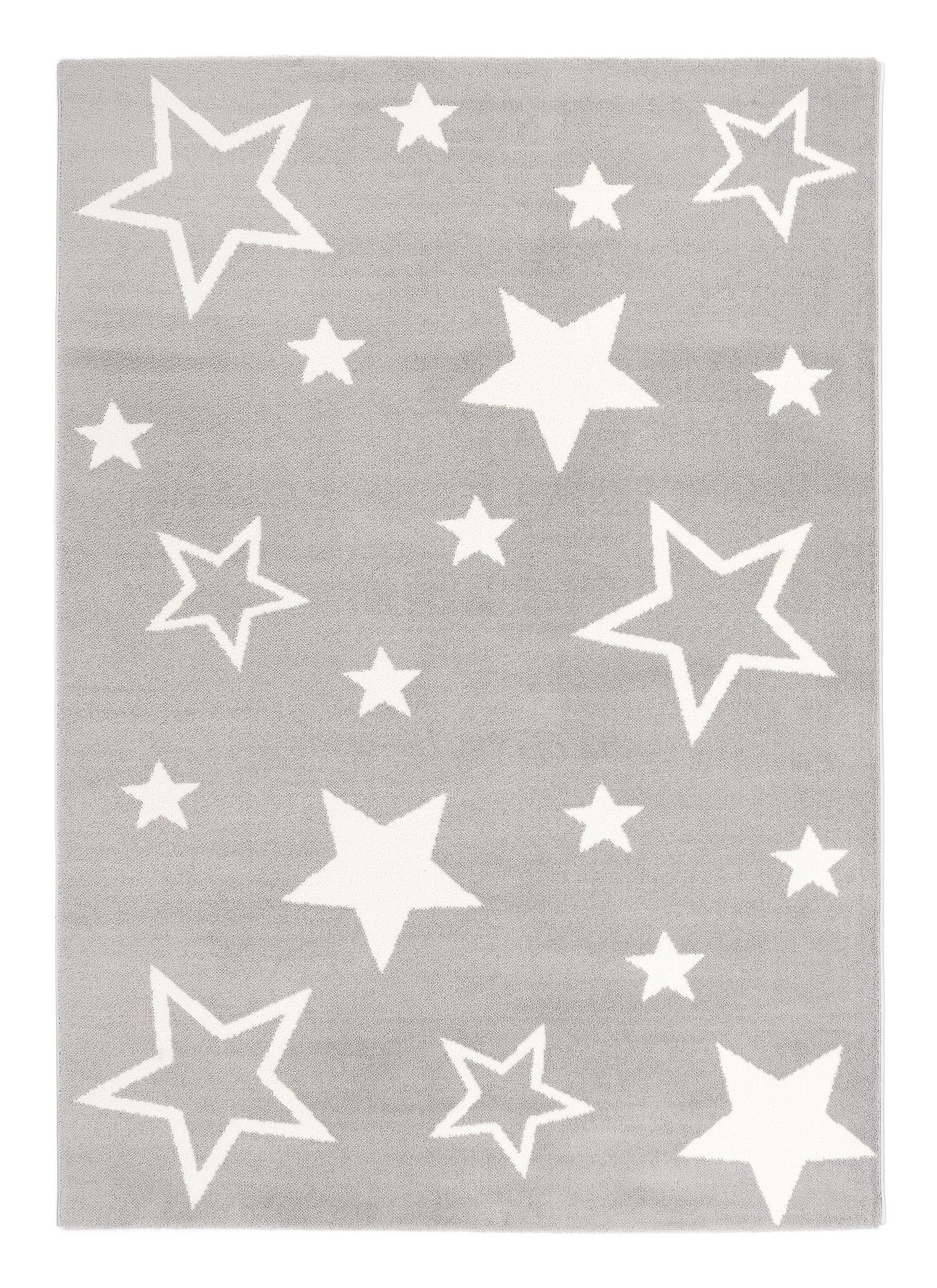 OCI Teppich KIDDY STAR grau Kinder-Teppich bunt Öko-Tex