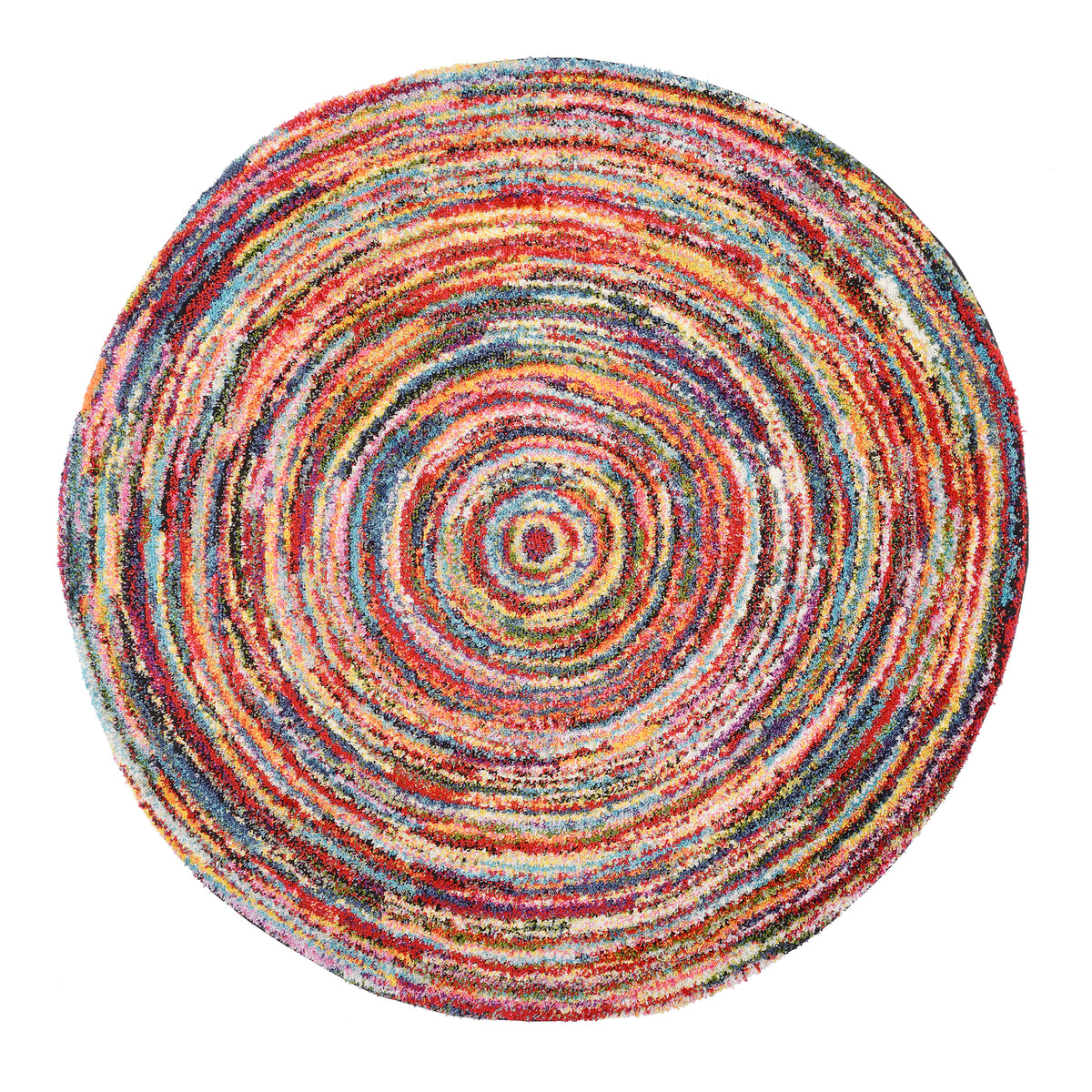 OCI Teppich SIXTEEN ROUND multicolor Rund Designer Hochflor-Langflor-Teppich