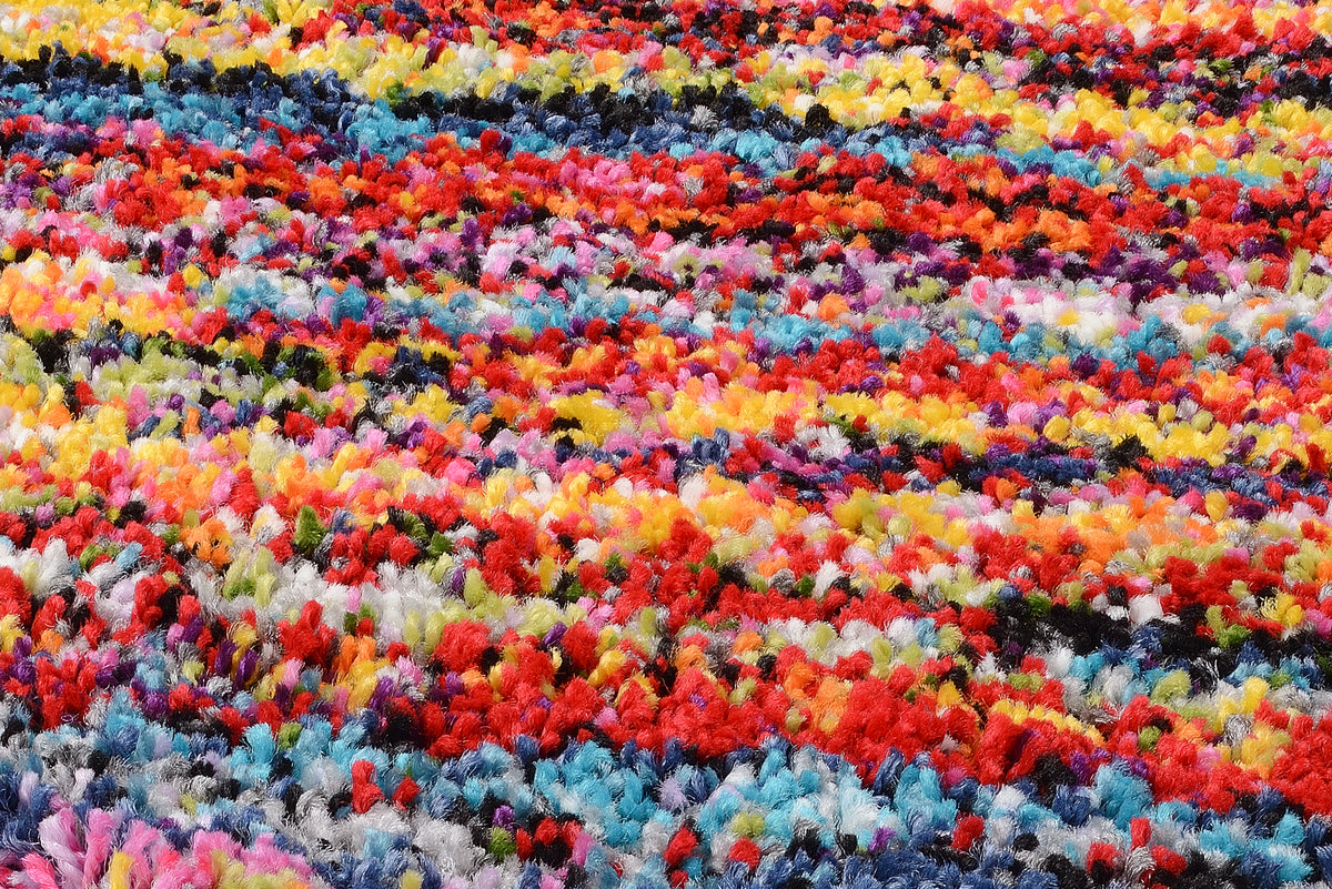 OCI Teppich SIXTEEN ROUND multicolor Rund Designer Hochflor-Langflor-Teppich