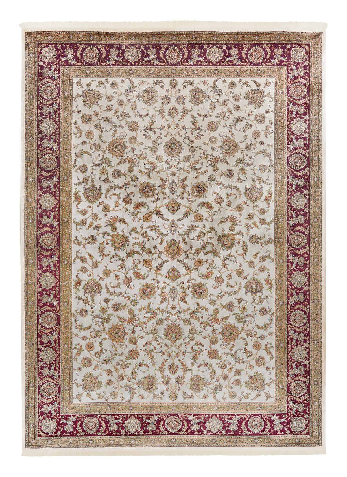 OCI Teppich SILK LINE ALLOVER creme-rot Orient Teppich