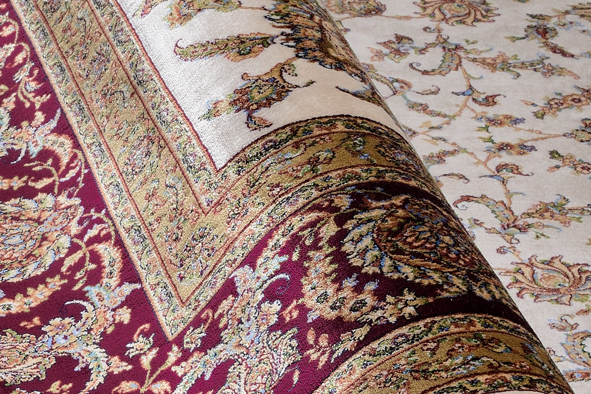 OCI Teppich SILK LINE ALLOVER creme-rot Orient Teppich