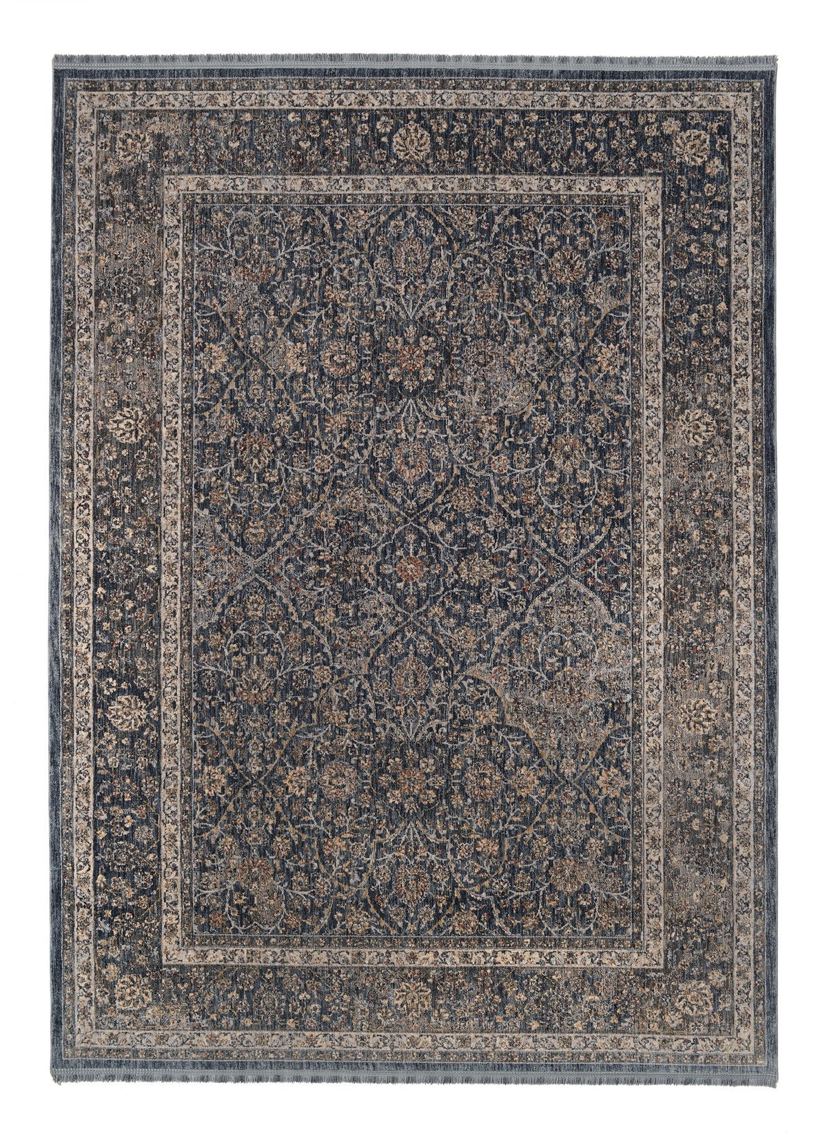 OCI Teppich SOLIST TABI blau moderner Designer Teppich
