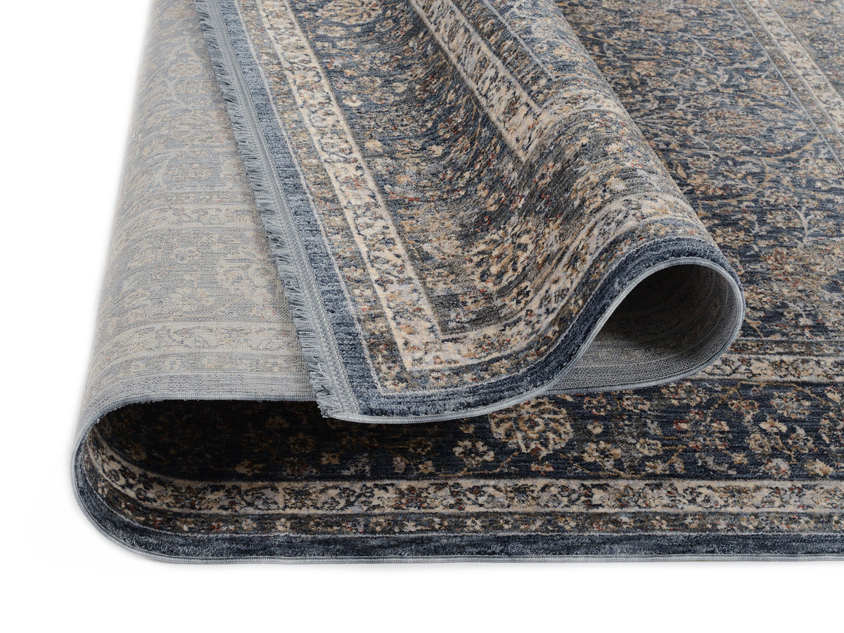 OCI Teppich SOLIST TABI blau moderner Designer Teppich