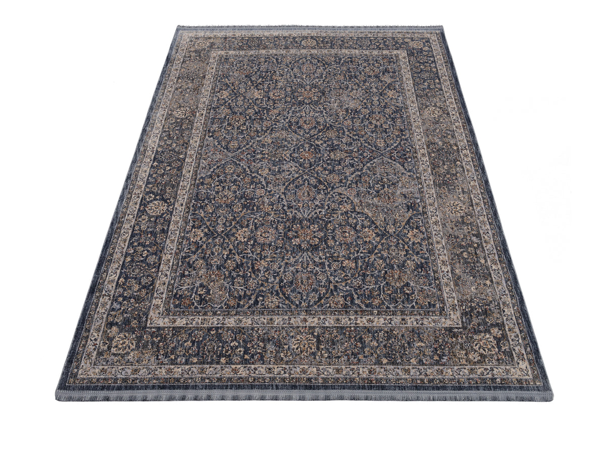 OCI Teppich SOLIST TABI blau moderner Designer Teppich