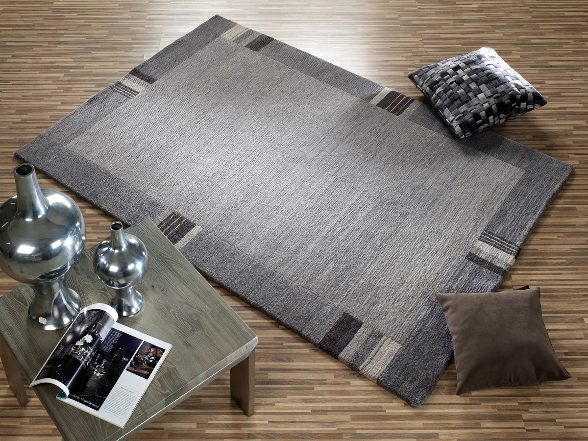 OCI Teppich SENSATION SILK LAKIR grau echter original handgeknüpfter Nepal-Teppich