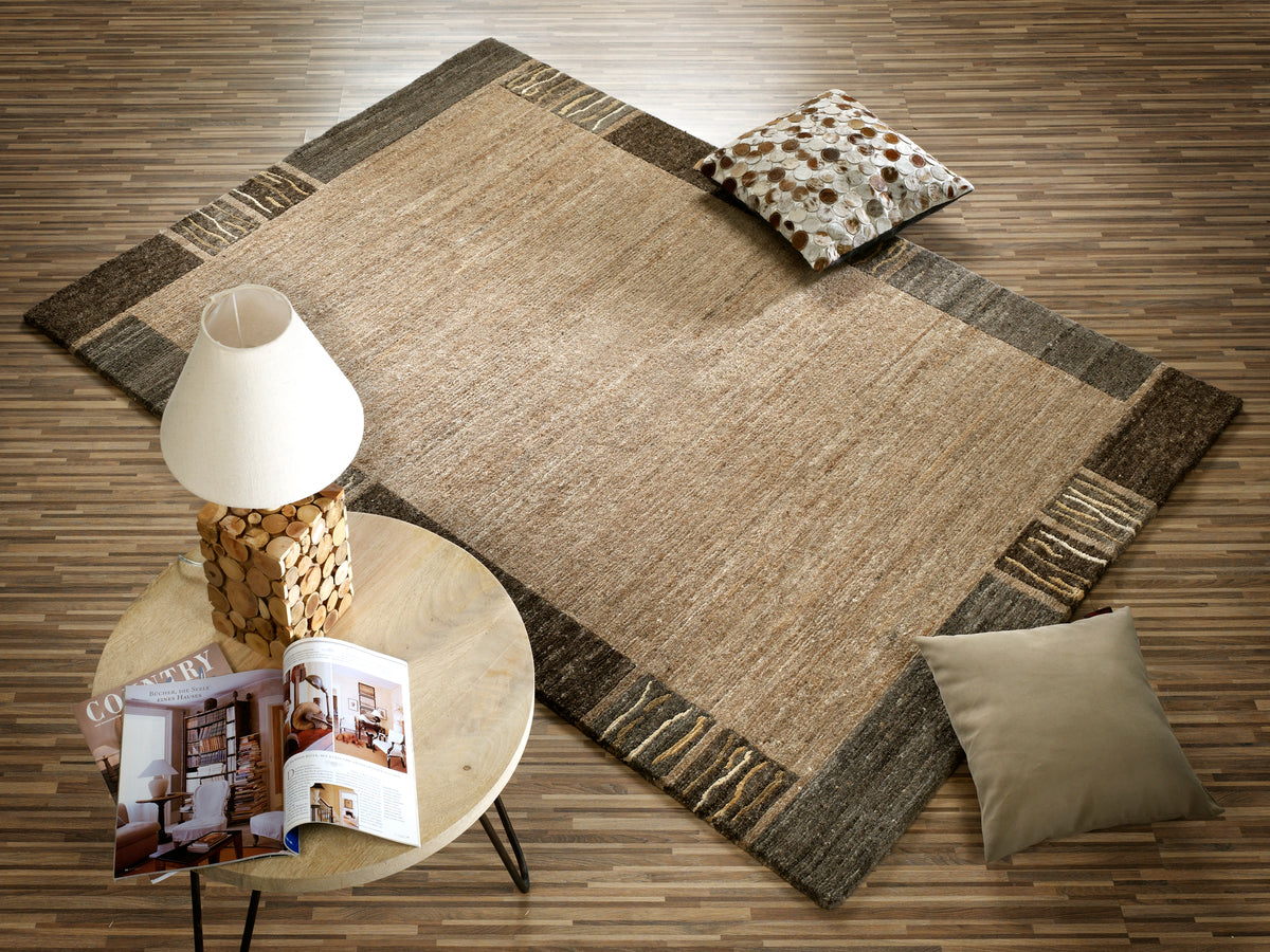 OCI Teppich NATURA SILK GRENY natur echter original handgeknüpfter Nepal-Teppich