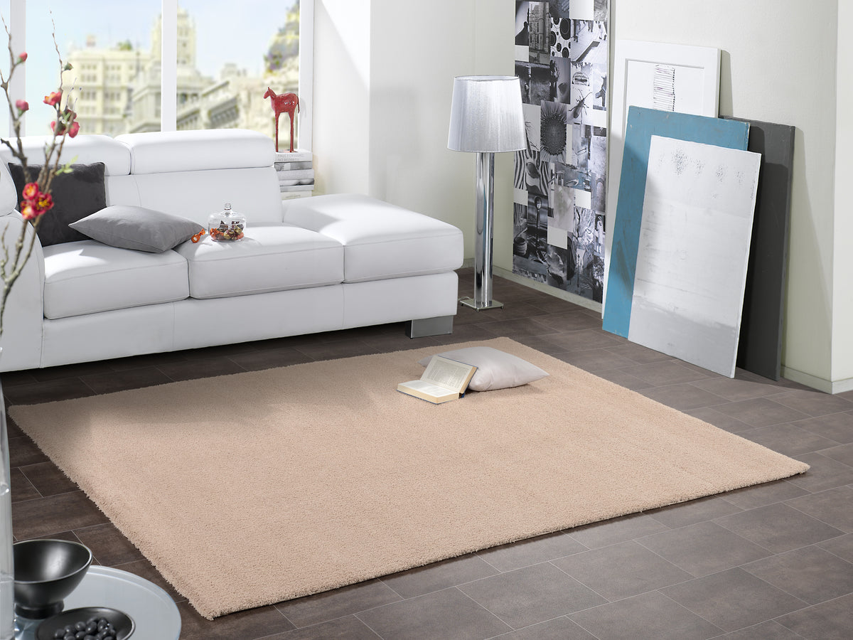 OCI Teppich SOFT DREAM beige weicher Shaggy Hochlor Langflor Teppich