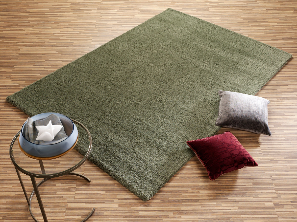OCI Teppich SOFT DREAM oliv weicher Shaggy Hochlor Langflor Teppich