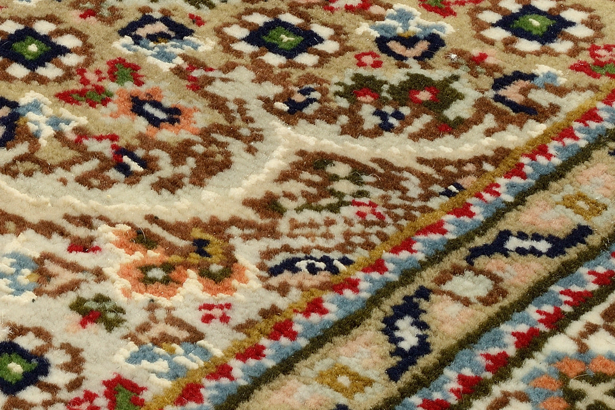 OCI Teppich CAVARI MAHI schwarz-creme echter klassischer Orient-Teppich handgeknüpft