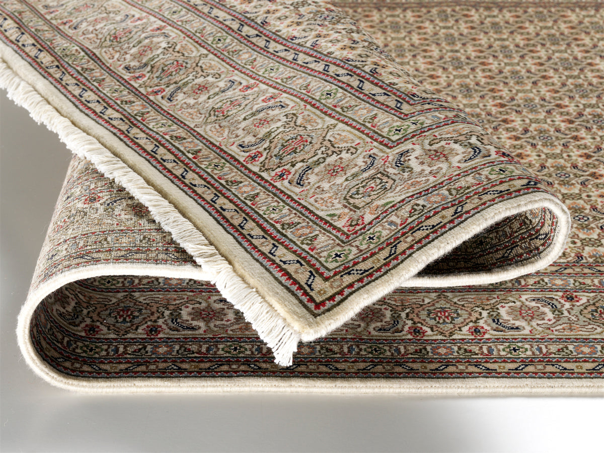 OCI Teppich CAVARI HERATI creme-creme echter klassischer Orient-Teppich handgeknüpft