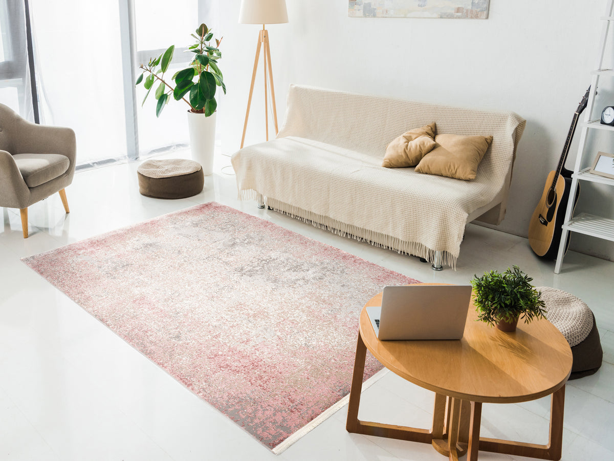 OCI Teppich TOP SABINA creme-rosa moderner Designer Teppich mit 3D Optik